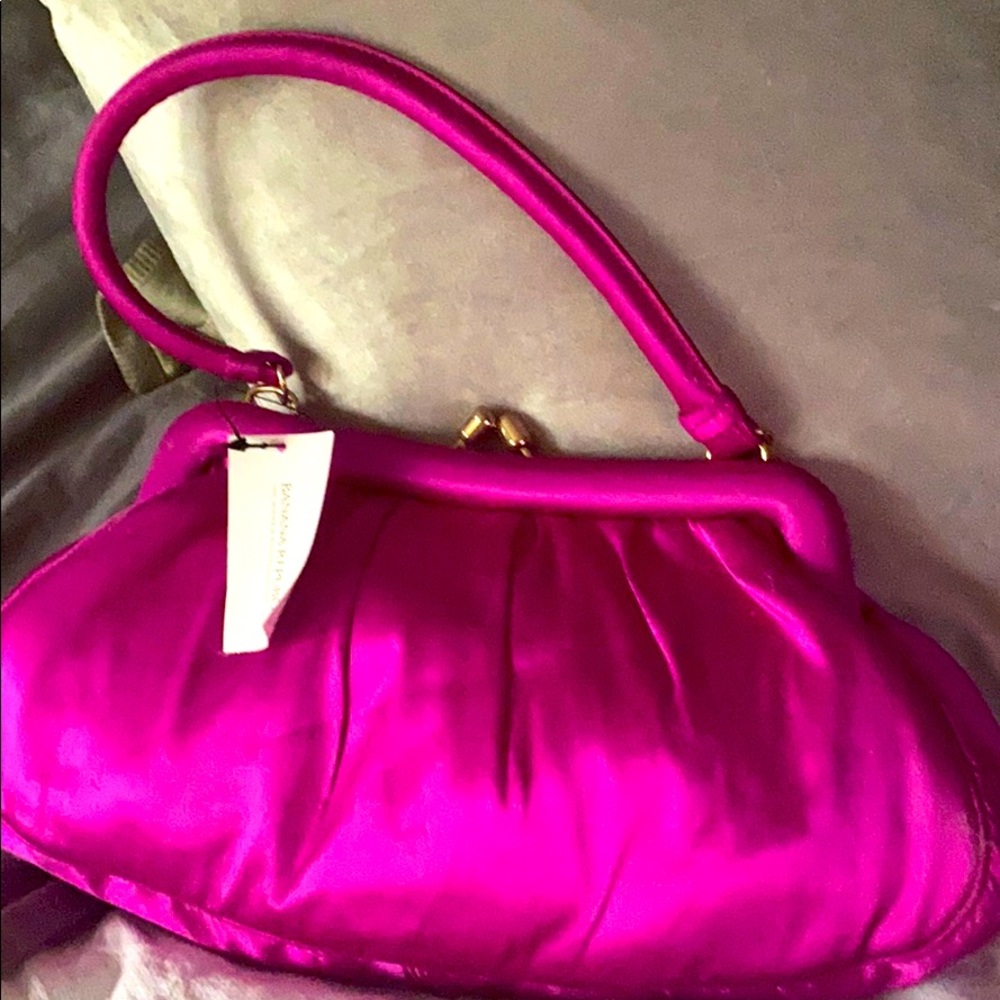 Ladies pink satin purse